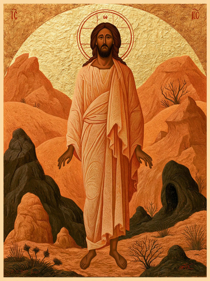 Jesus in the Desert - Contemporary Byzantine · Portrait n° 32
