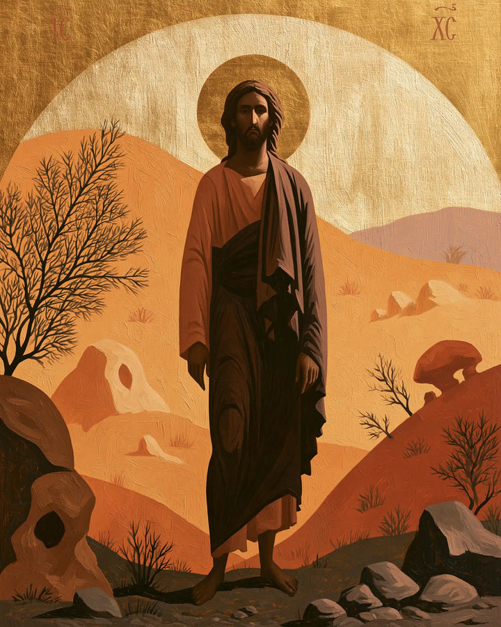 Jesus in the Desert - Contemporary Byzantine · Portrait n° 36