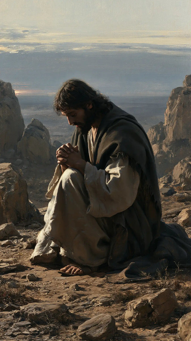 Jesus in the Desert - Jesus in Prayer · Portrait n° 12