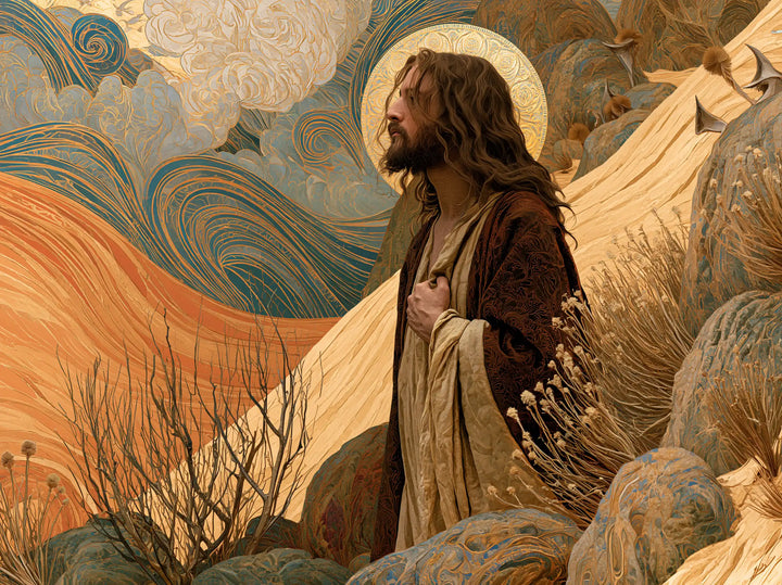 Jesus in the Desert — The Hand upon the Heart of the Dunes