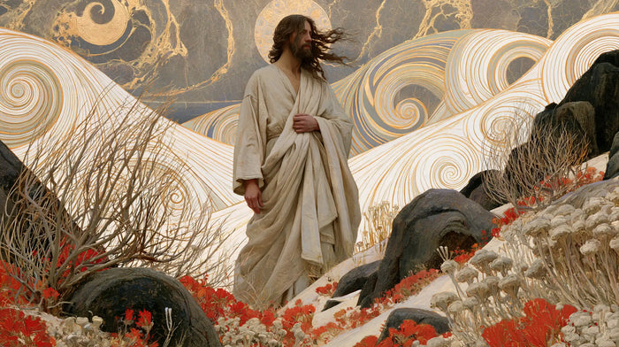 Jesus in the Desert — The Wind among the White Spirals