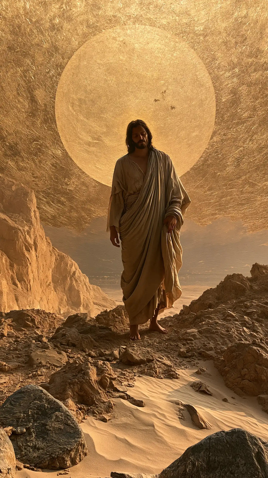 Jesus in the Desert - Sacred Gold · Portrait n° 2