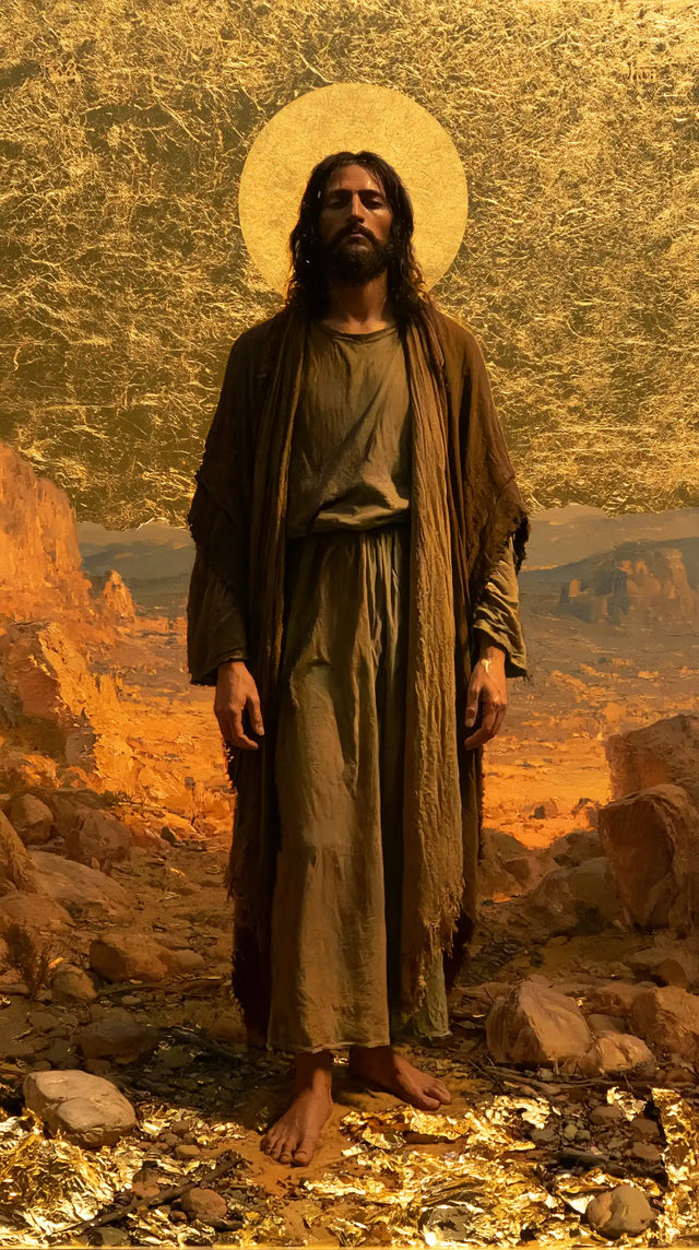 Jesus in the Desert - Sacred Gold · Portrait n° 13