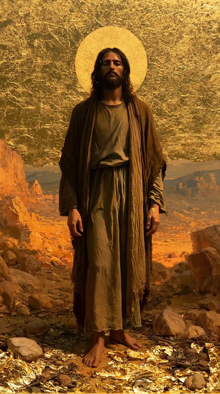 Jesus in the Desert - Sacred Gold · Portrait n° 13