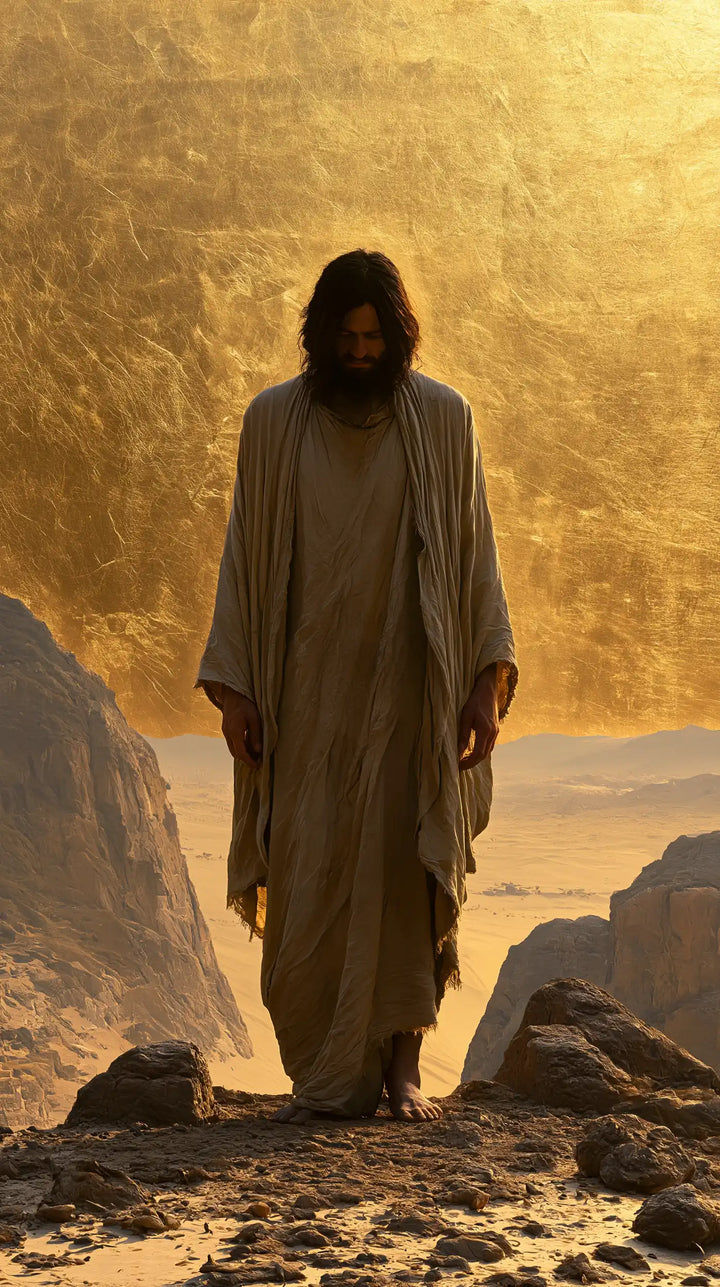 Jesus in the Desert - Sacred Gold · Portrait n° 19
