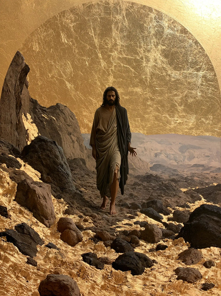 Jesus in the Desert - Sacred Gold · Portrait n° 23