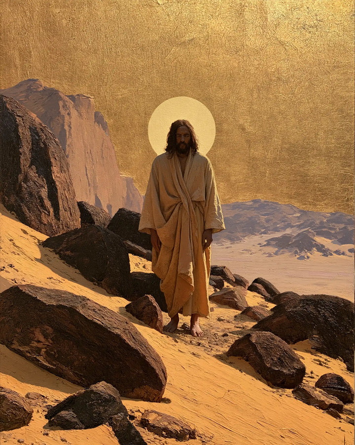 Jesus in the Desert - Sacred Gold · Portrait n° 25