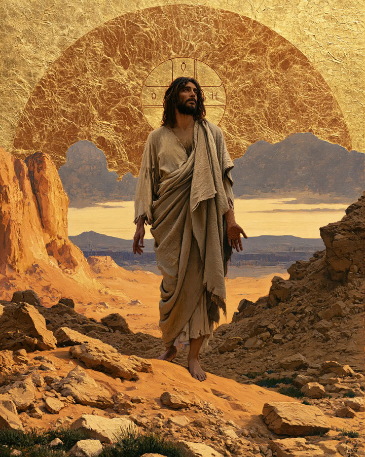 Jesus in the Desert - Sacred Gold · Portrait n° 27