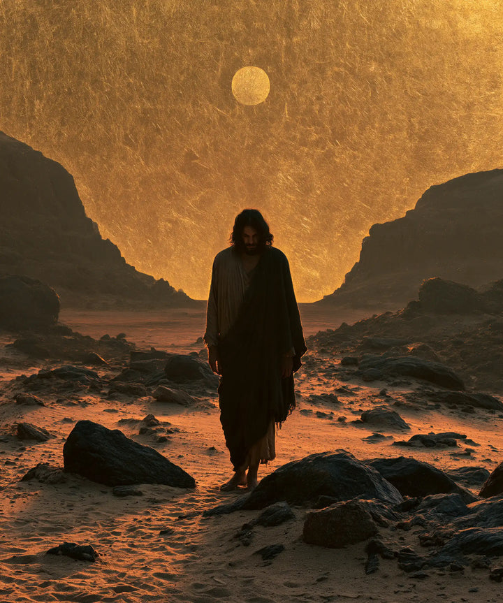 Jesus in the Desert - Sacred Gold · Portrait n° 34