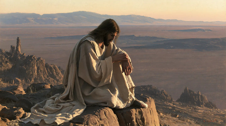 Jesus in the Desert — The Cloak Spread upon the Resting Stone