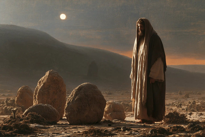 Jesus in the Desert — The Dark Veil before the Grey Stones