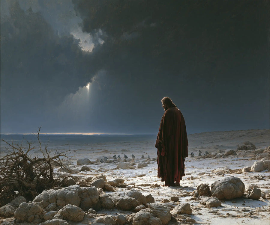 Jesus in the Desert - Symbolist · Landscape n° 4
