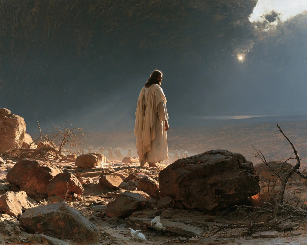 Jesus in the Desert - Symbolist · Landscape n° 5