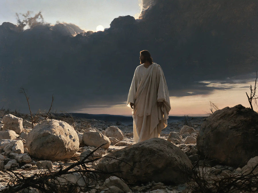 Jesus in the Desert - Symbolist · Landscape n° 9