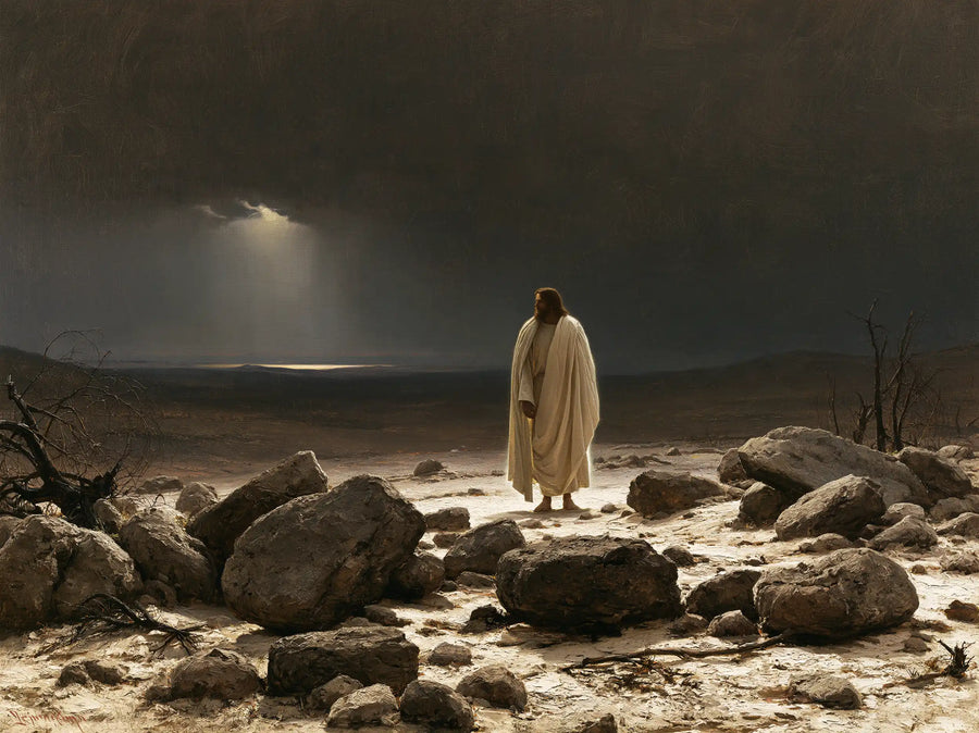 Jesus in the Desert - Symbolist · Landscape n° 11