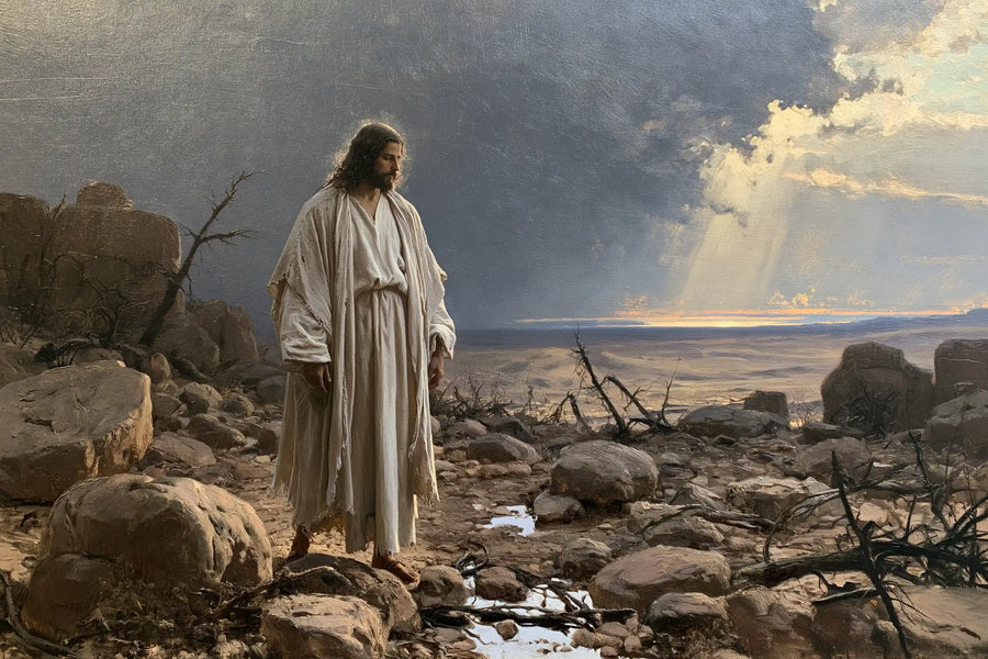 Jesus in the Desert - Symbolist · Landscape n° 15