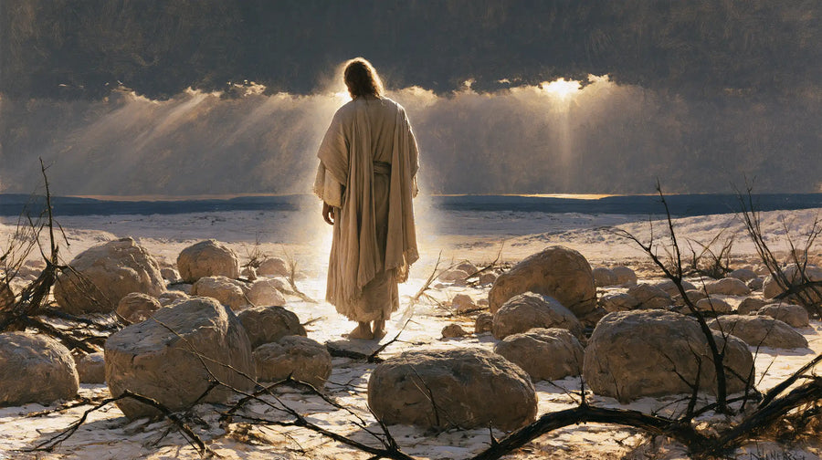 Jesus in the Desert - Symbolist · Landscape n° 18
