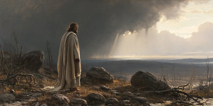 Jesus in the Desert — The Gaze toward the Curtains of Light