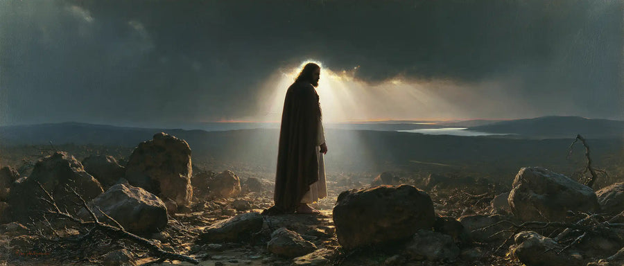 Jesus in the Desert - Symbolist · Landscape n° 25