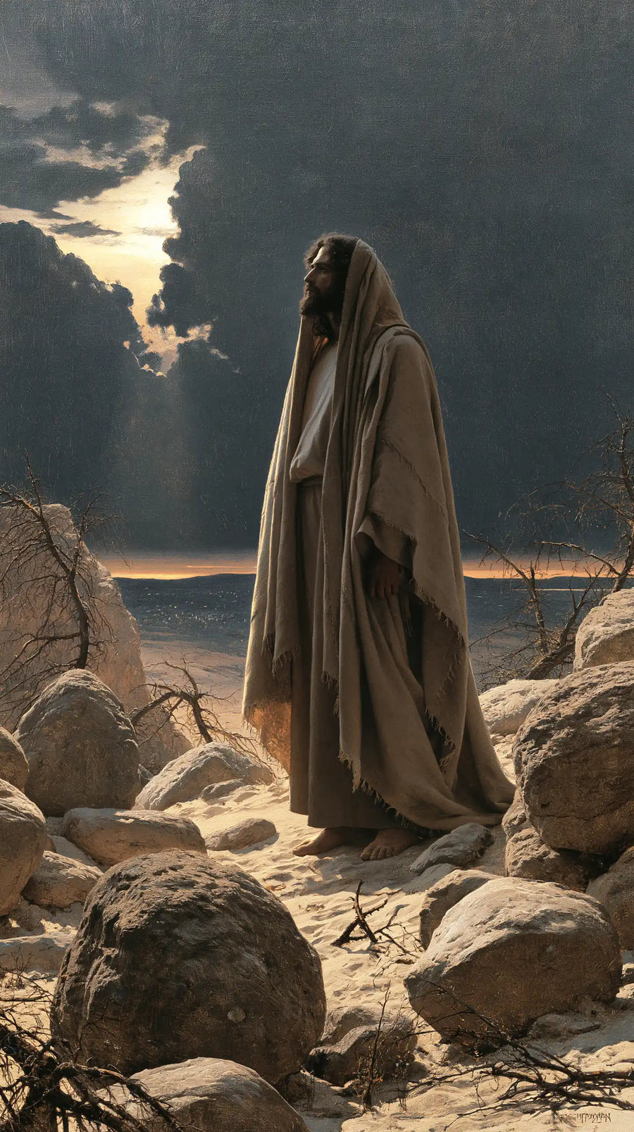Jesus in the Desert - Symbolist · Portrait n° 19