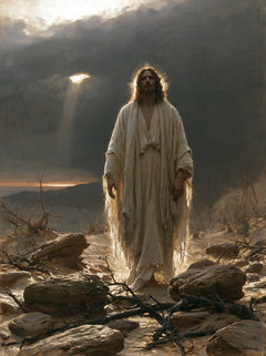 Jesus in the Desert — Radiance in the Folds of the Journey