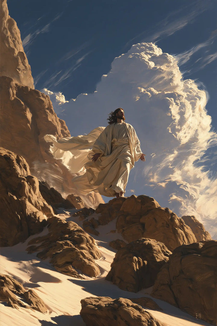 Jesus in the Desert — The White Train along the Golden Stones