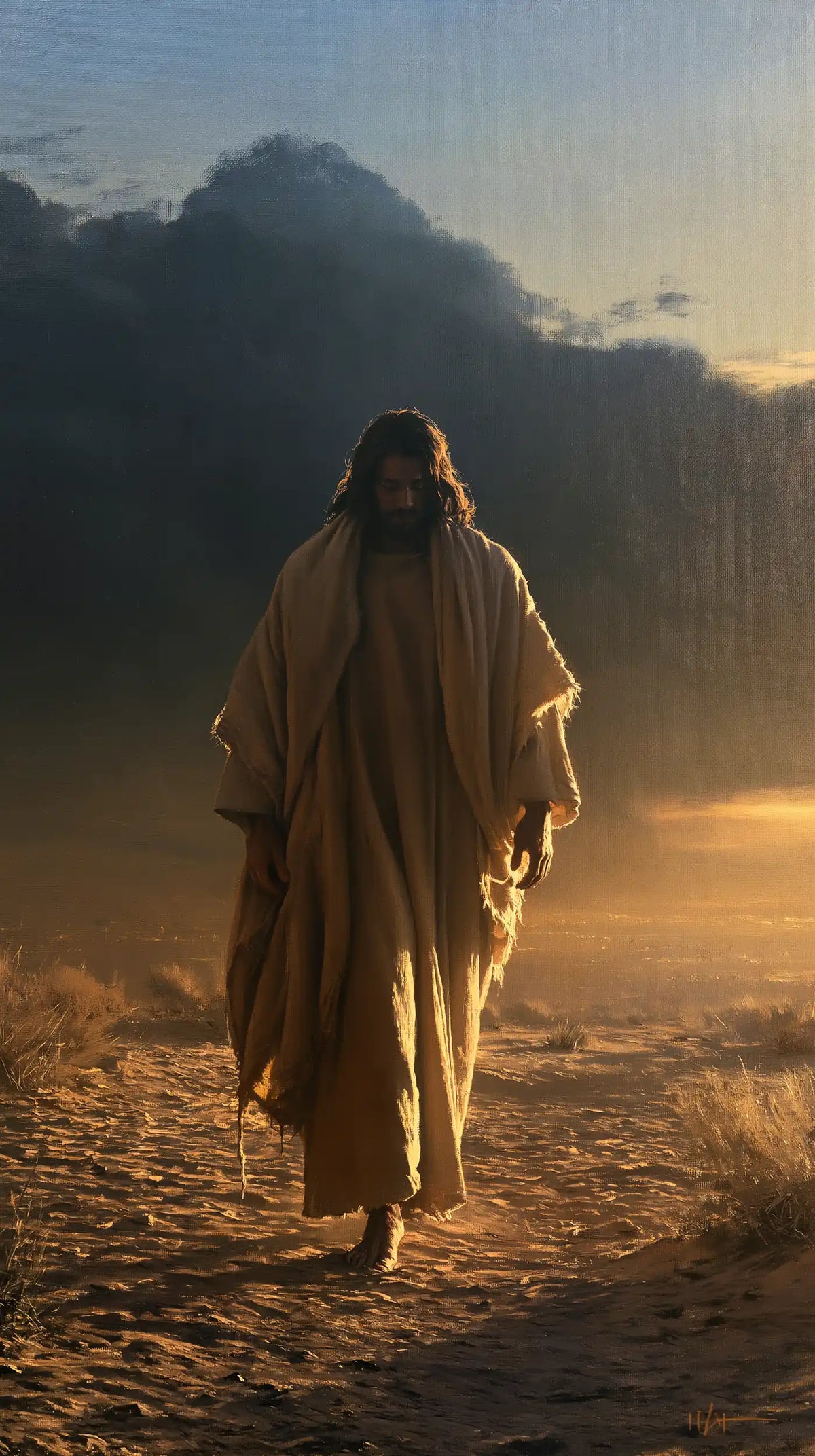 Jesus in the Desert — The Humble Step upon the Golden Path