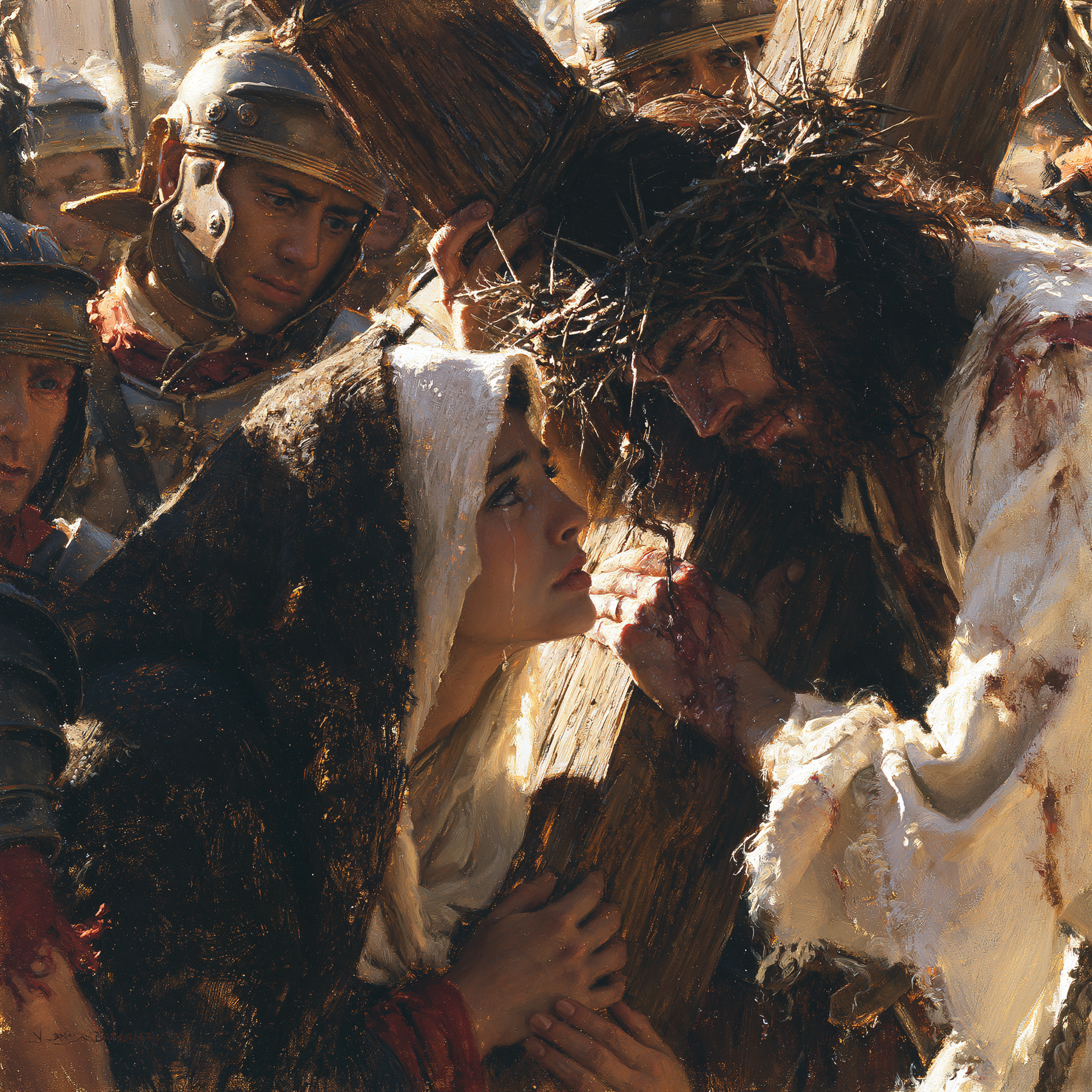 The Stations of the Cross - Jesus meets his mother · Carré n° 1