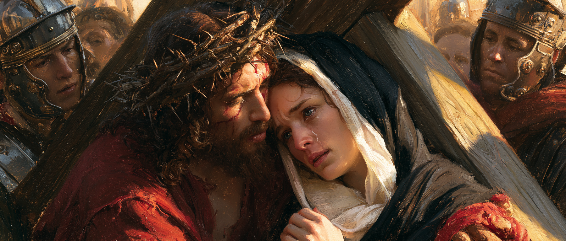 The Stations of the Cross - Jesus meets his mother · Landscape n° 24