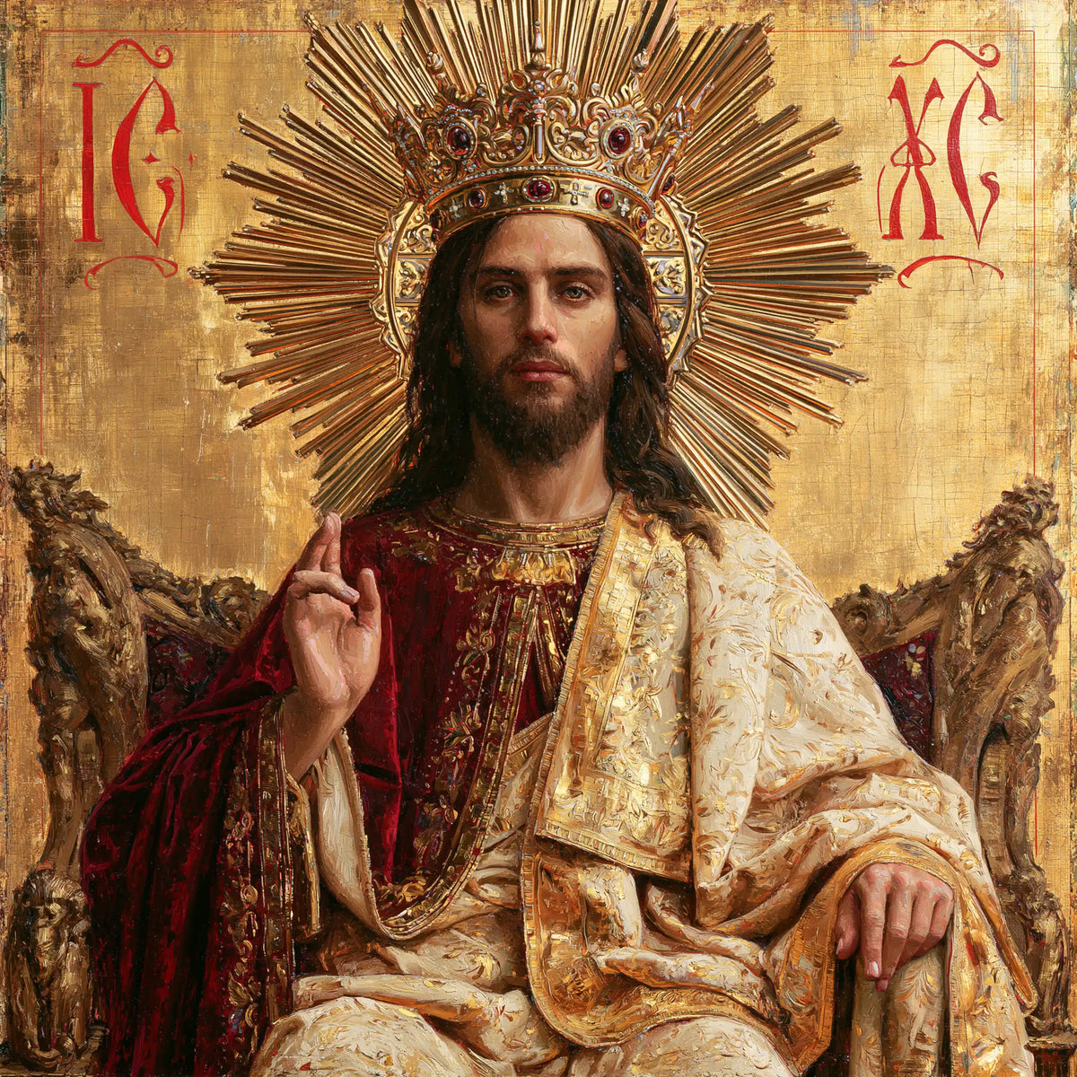 Jesus the King - Contemporary Byzantine · Square n° 3