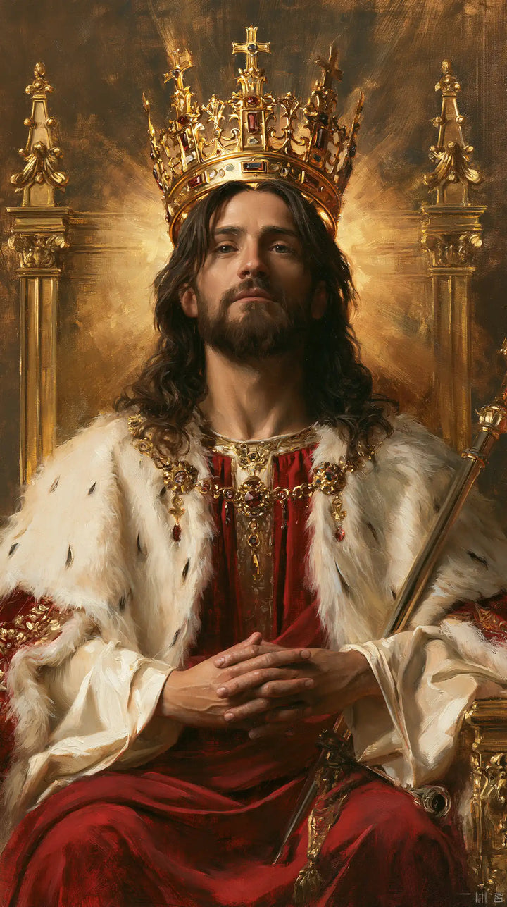 Jesus the King - Red, Ivory and Gold · Portrait n° 4