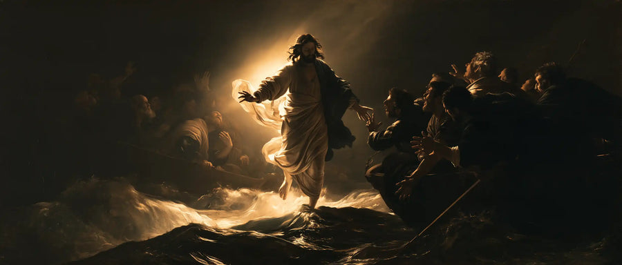 Jesus Walking on Water - Caravaggio Tenebrism · Landscape n° 16