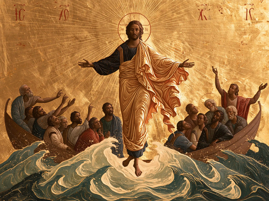 Jesus Walking on Water - Contemporary Byzantine · Landscape n° 4
