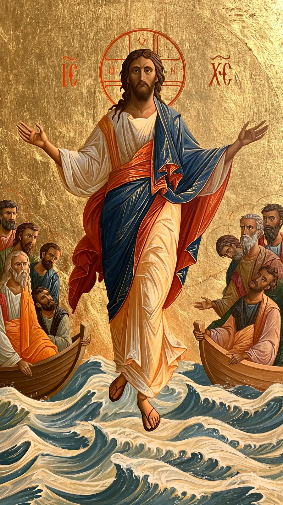 Jesus Walking on Water - Contemporary Byzantine · Portrait n° 2