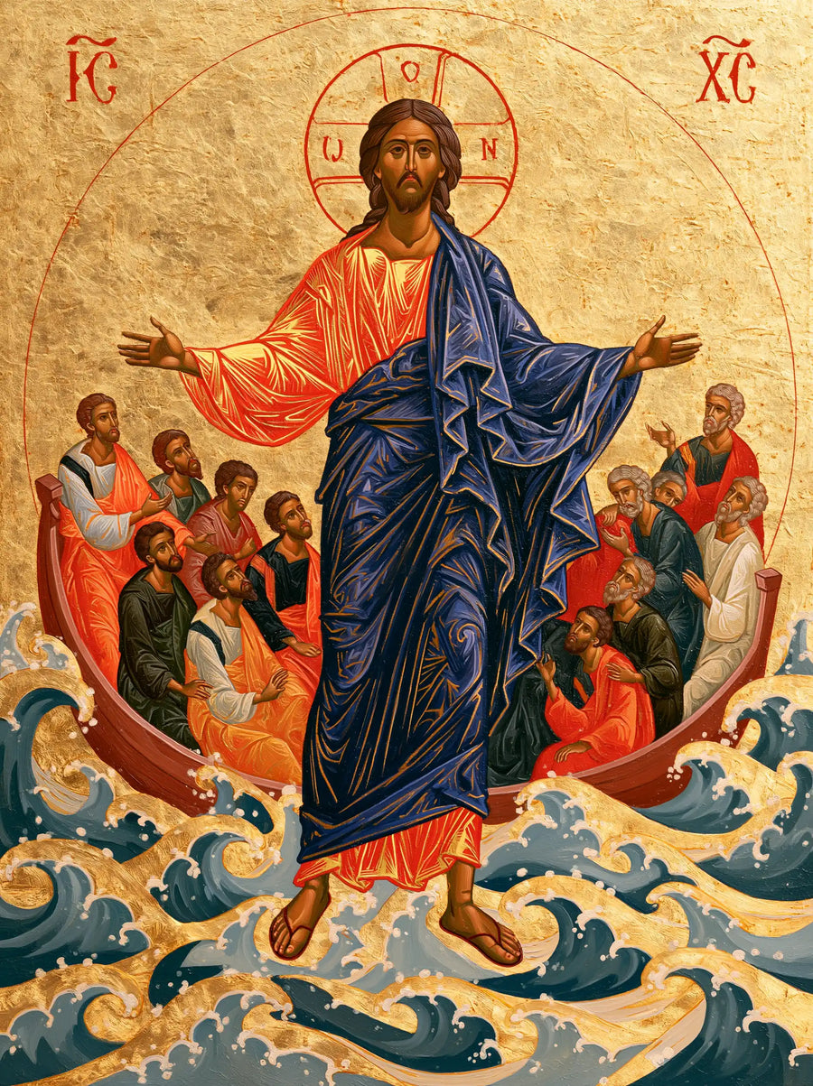 Jesus Walking on Water - Contemporary Byzantine · Portrait n° 26