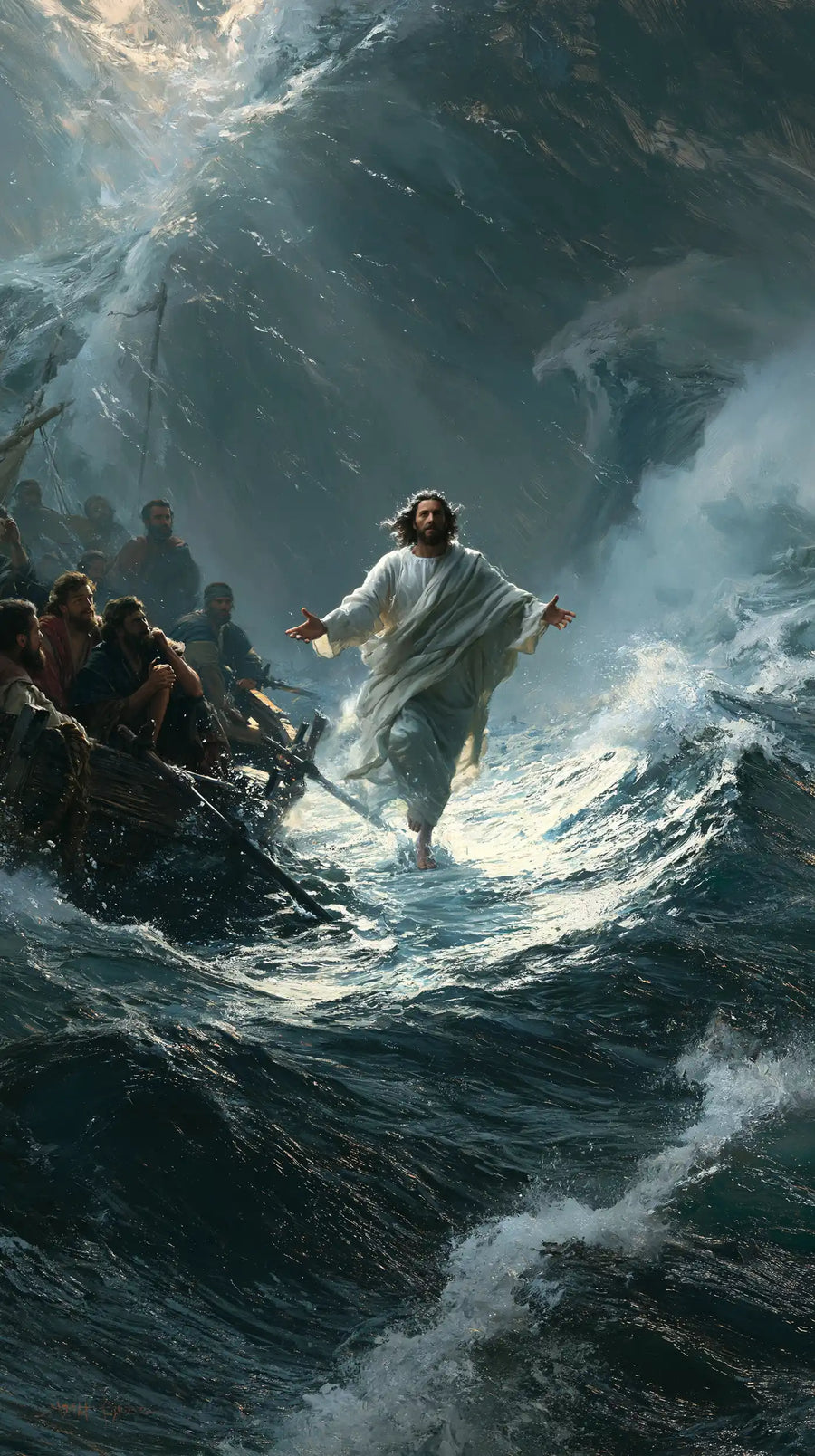 Jesus Walking on Water - Explosion of Movement · Portrait n° 7
