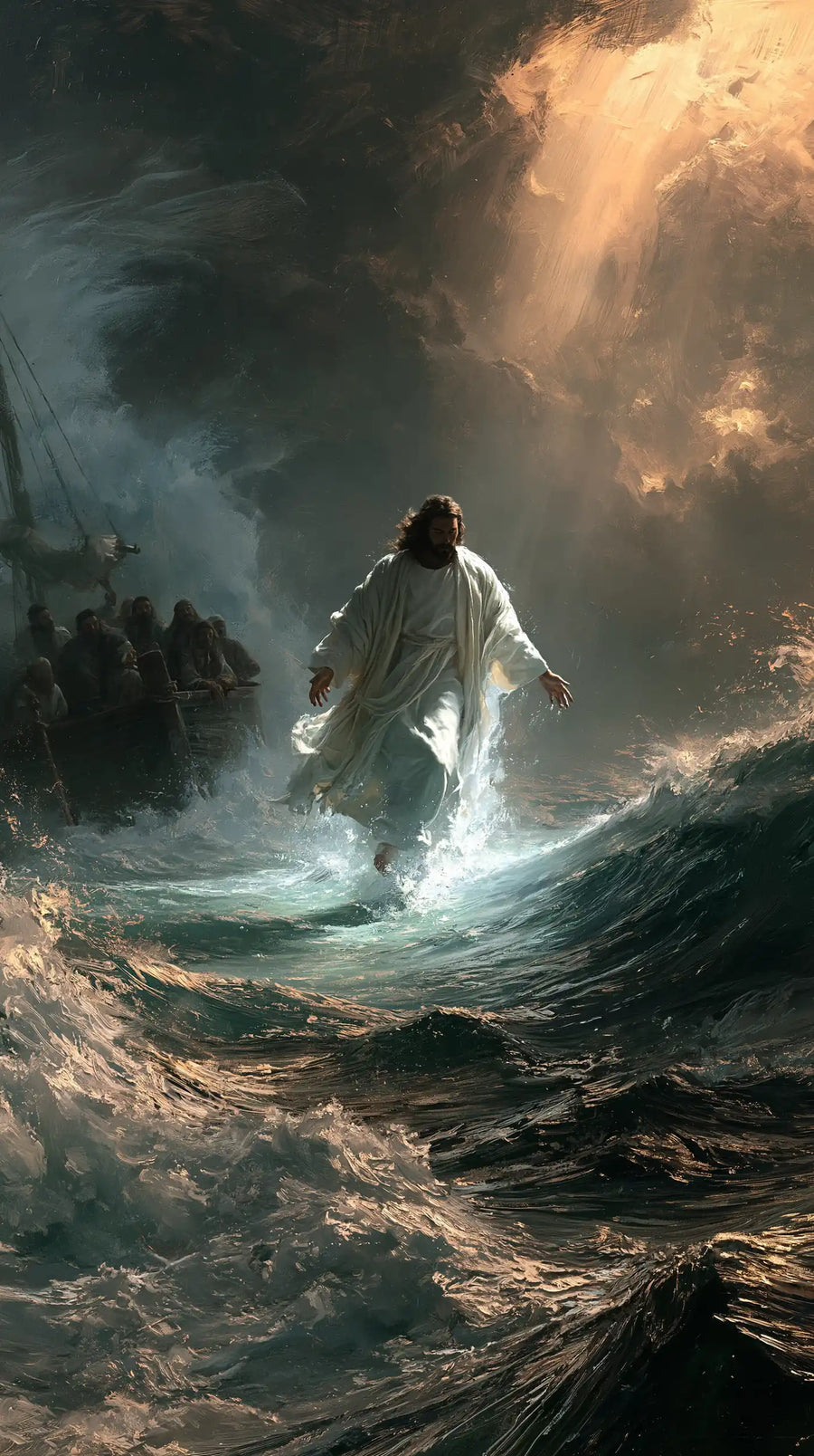 Jesus Walking on Water - Explosion of Movement · Portrait n° 8