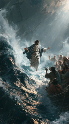 Jesus Walking on Water — Open Hands before the Witnesses