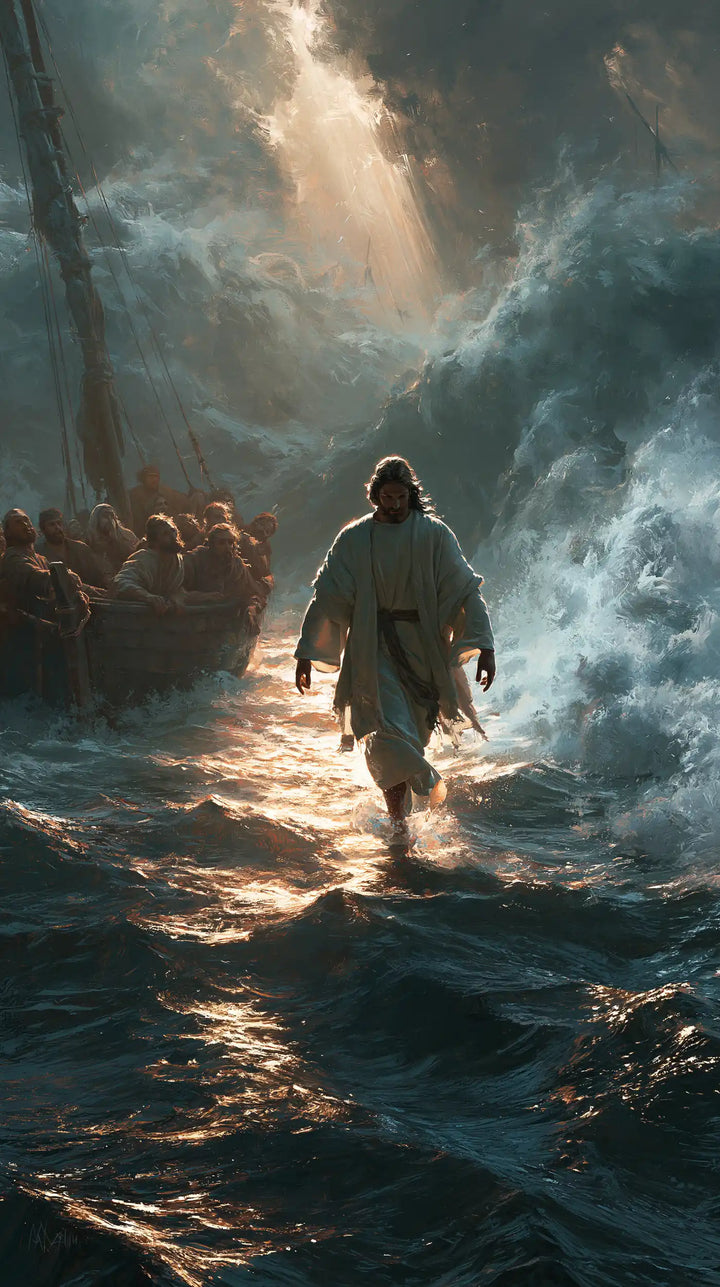 Jesus Walking on Water — The Amber Vein between the Waves