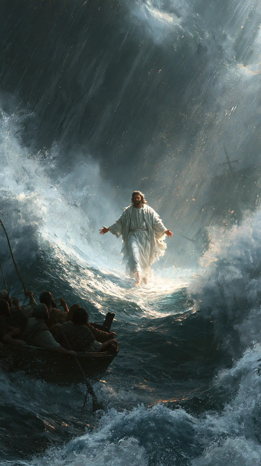 Jesus Walking on Water - Explosion of Movement · Portrait n° 33