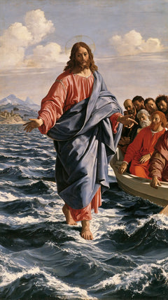 Jesus Walking on Water — The Rose Step beside Dark Waters