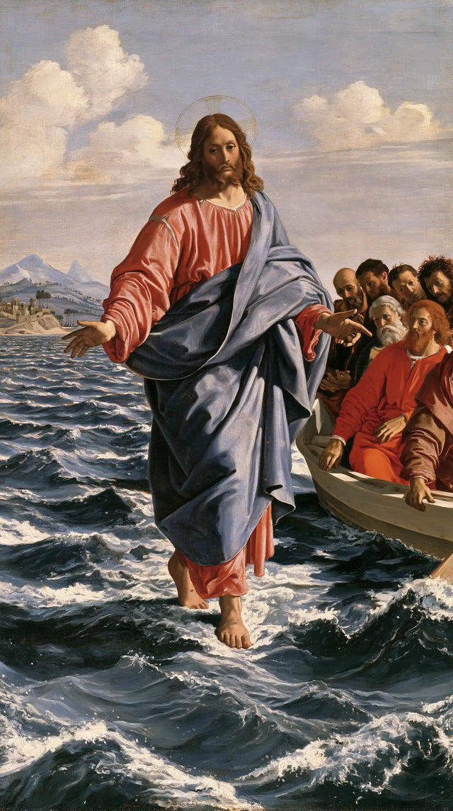 Jesus Walking on Water — The Rose Step beside Dark Waters