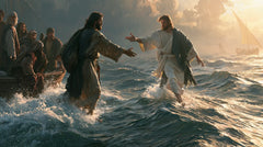 Jesus Walking on Water — Two Gestures above the Same Wave