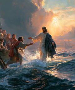 Jesus Walking on Water — The Invitation in the Sky’s Blaze