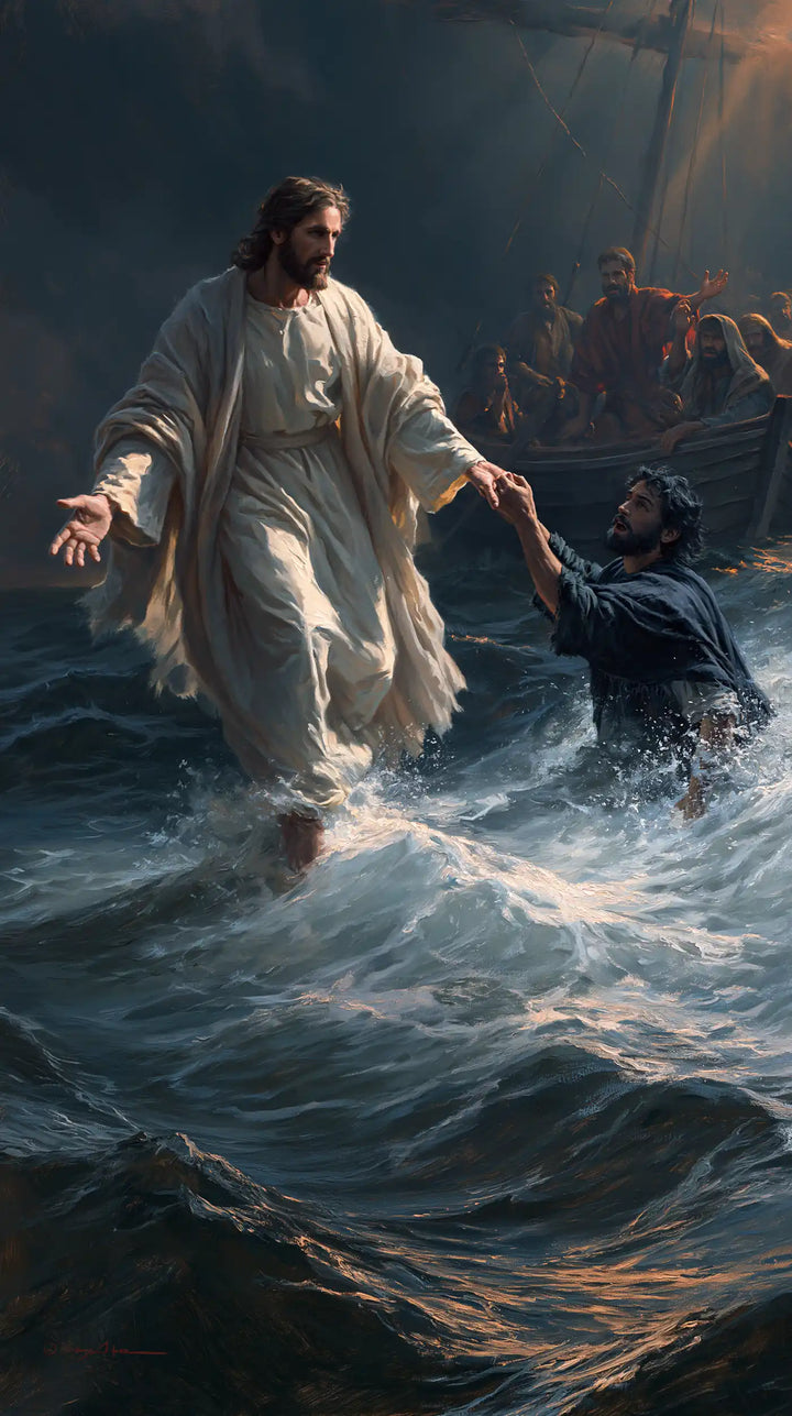 Jesus Walking on Water — The Thread of Rescue in the Sea’s Night
