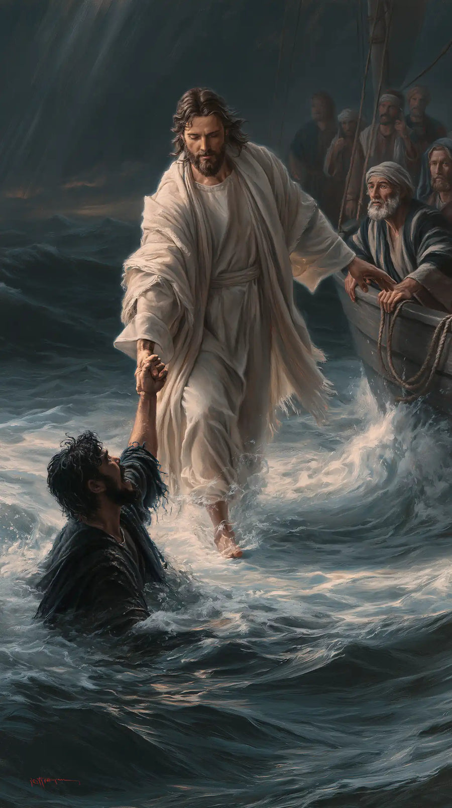 Jesus Walking on Water - Jesus Saves Peter · Portrait n° 15