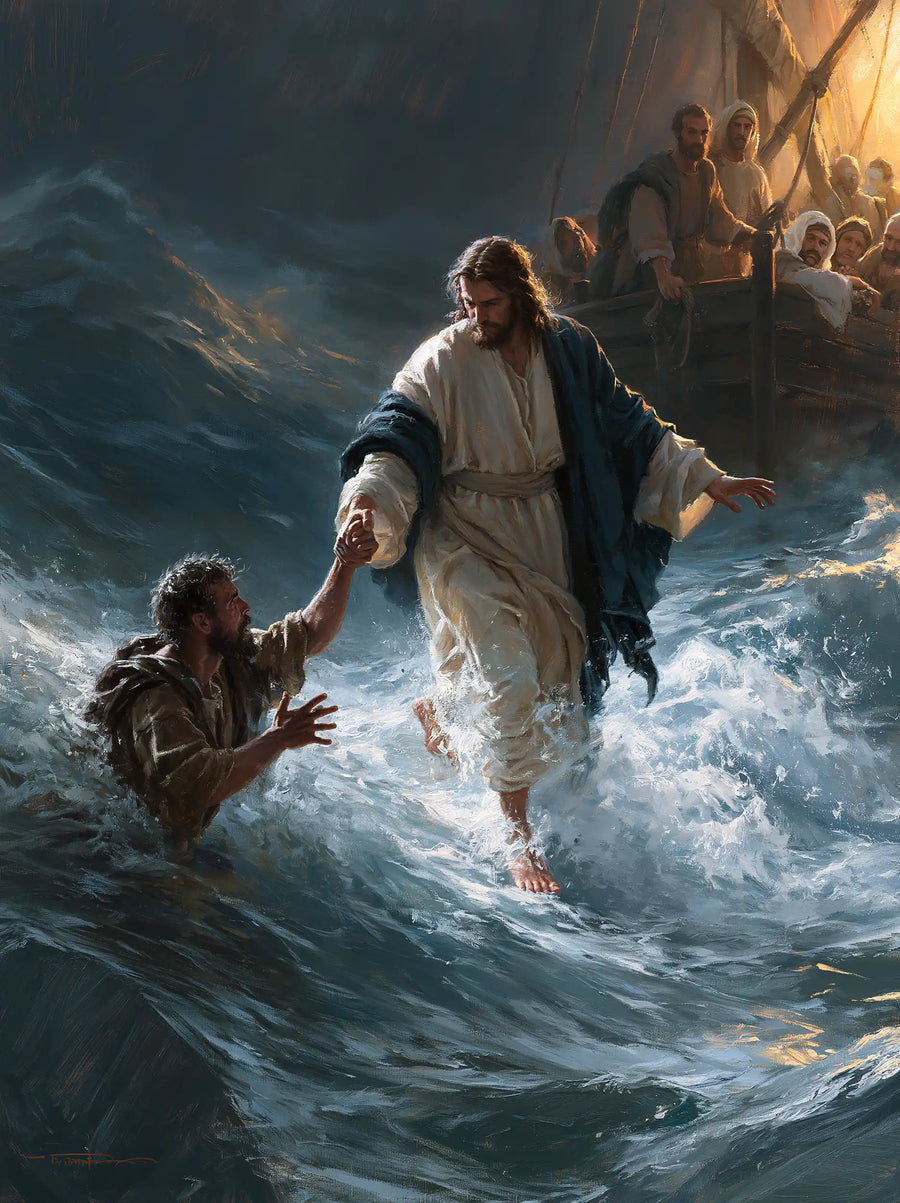 Jesus Walking on Water - Jesus Saves Peter · Portrait n° 17