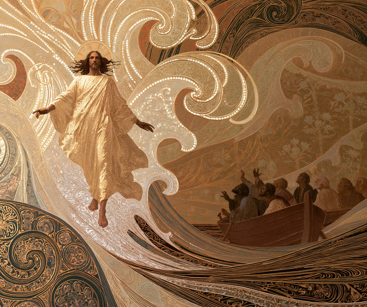 Jesus Walking on Water - Sacred Art Nouveau · Landscape n° 1