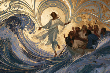 Jesus Walking on Water - Sacred Art Nouveau · Landscape n° 18