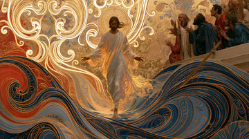 Jesus Walking on Water - Sacred Art Nouveau · Landscape n° 25